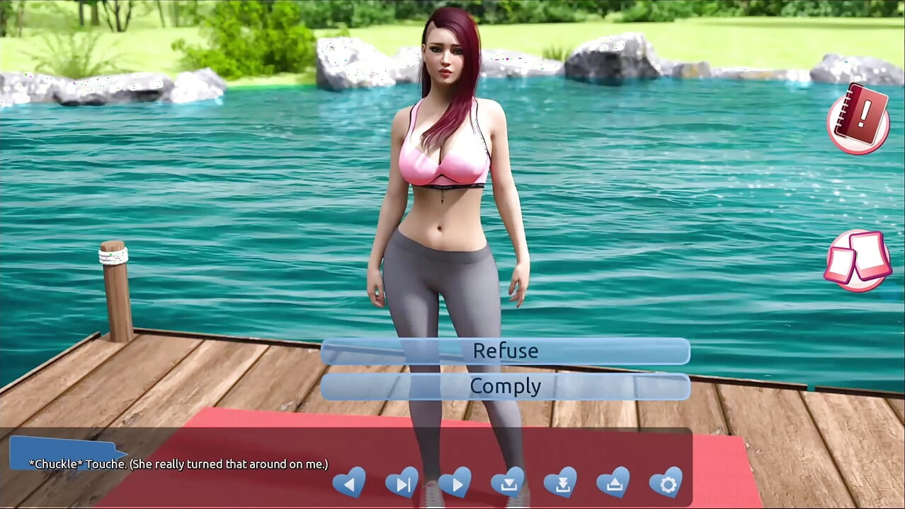 Helping the hotties #3 - Johannes took a sneak peak to see what the girl in the cabin is up to.