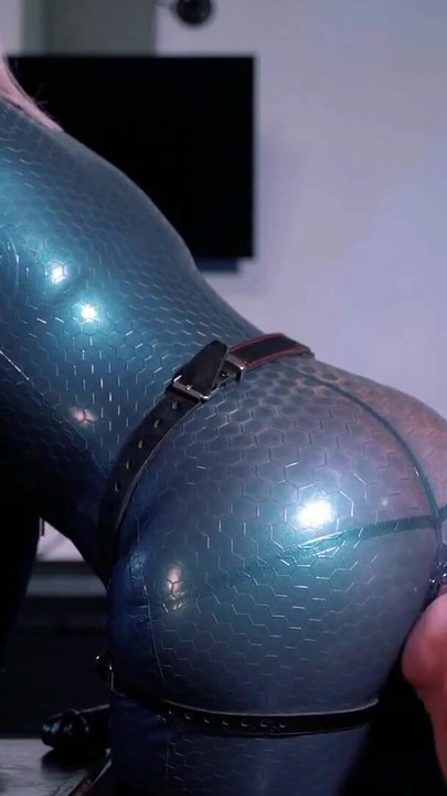 Emotional moment from "Strapon suck, ass worship, lesbian latex rubber free video"