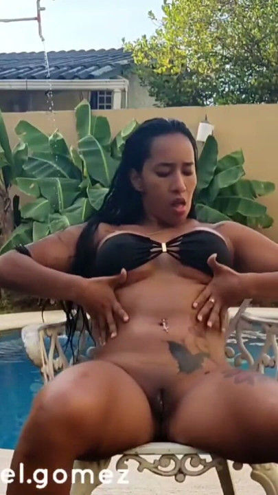 Leyne Rodriguez. Busty Latina gets fucked in the pool! | Clip 1