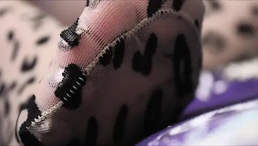 Yaramaz leopar külotlu çorap denemesi