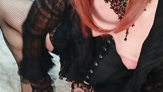 Puffy Nipples Trans Girl Cums Big Time