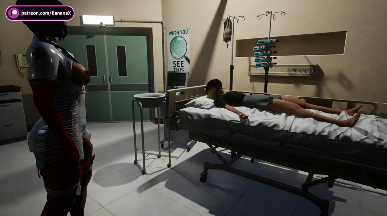 Futa Nurse Treats Patient with Her Cock