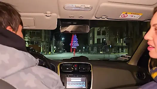A double blowjob in my friend's car DIRTY MORBID GIRLS