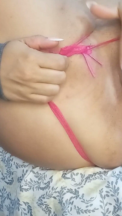 Using my birthday gift and my stepbrother I slide my fingers inside until I cum from my juicy pussy. | Clip 2