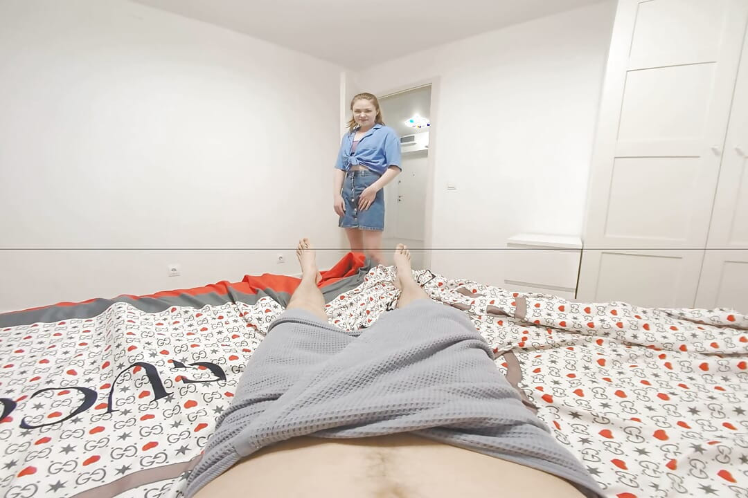 Girl Next Door Miss Maya Stone Seduces Her Lover by Sucking His Cock in VR