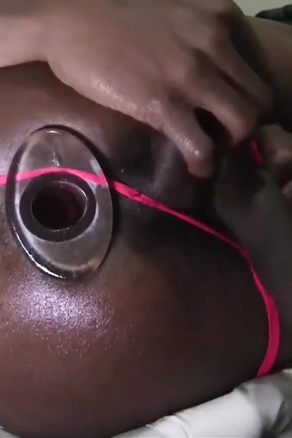 Poor Black Af Boy's Asshole Gape Is Too Big for G-string