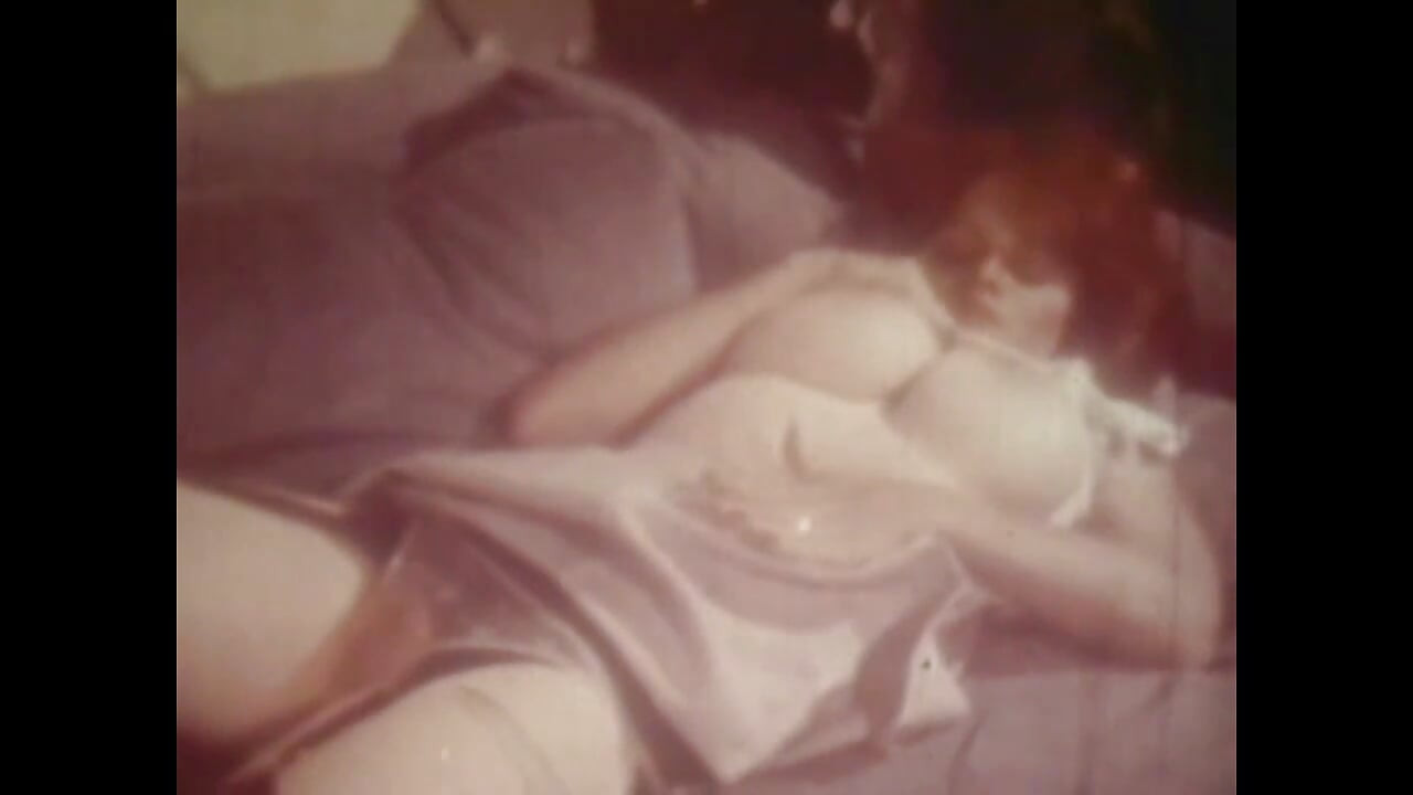 Stunning Vintage Solo Sex for a Hot Babe with Huge Boobs Fingering Her Hairy Pussy