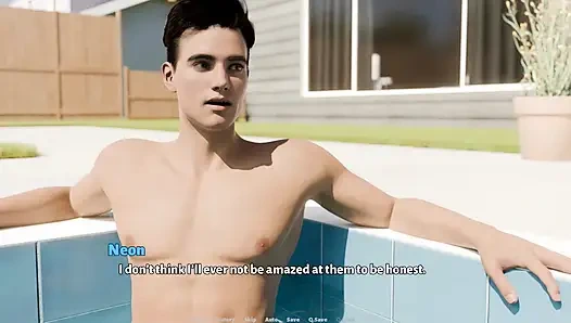 Безумное приключение No11, горячая пума трахает паренька в ванне