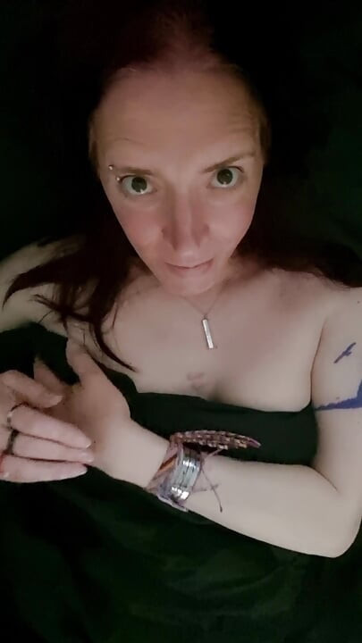 Trans teases and plays with tits
