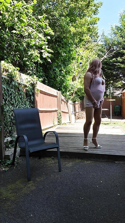Sexy Crossdresser kellycd2022 I’m my pink dress and tan seamless pantyhose