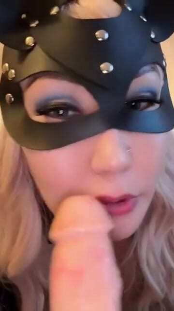 A blonde trans played with a toy and milk | Clip 1