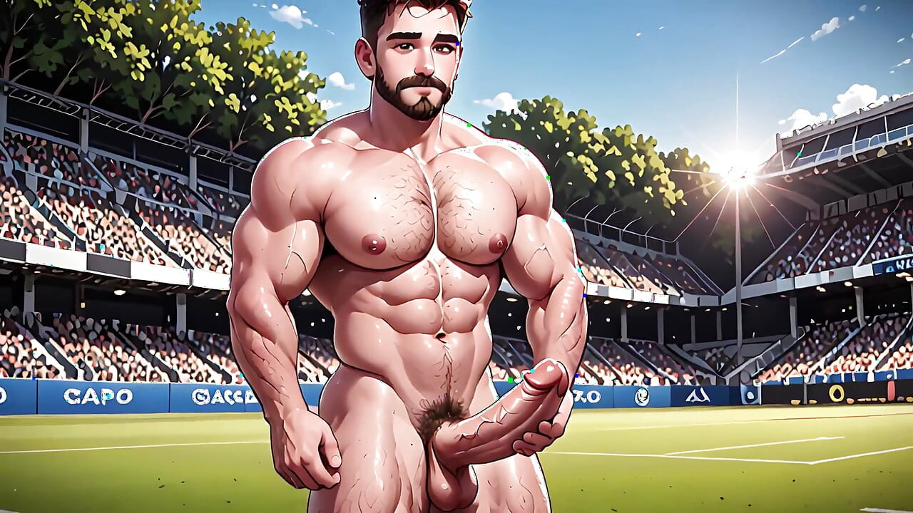 Musclée et entièrement nue