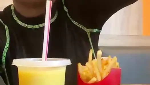 Public McDonald's Mukbang