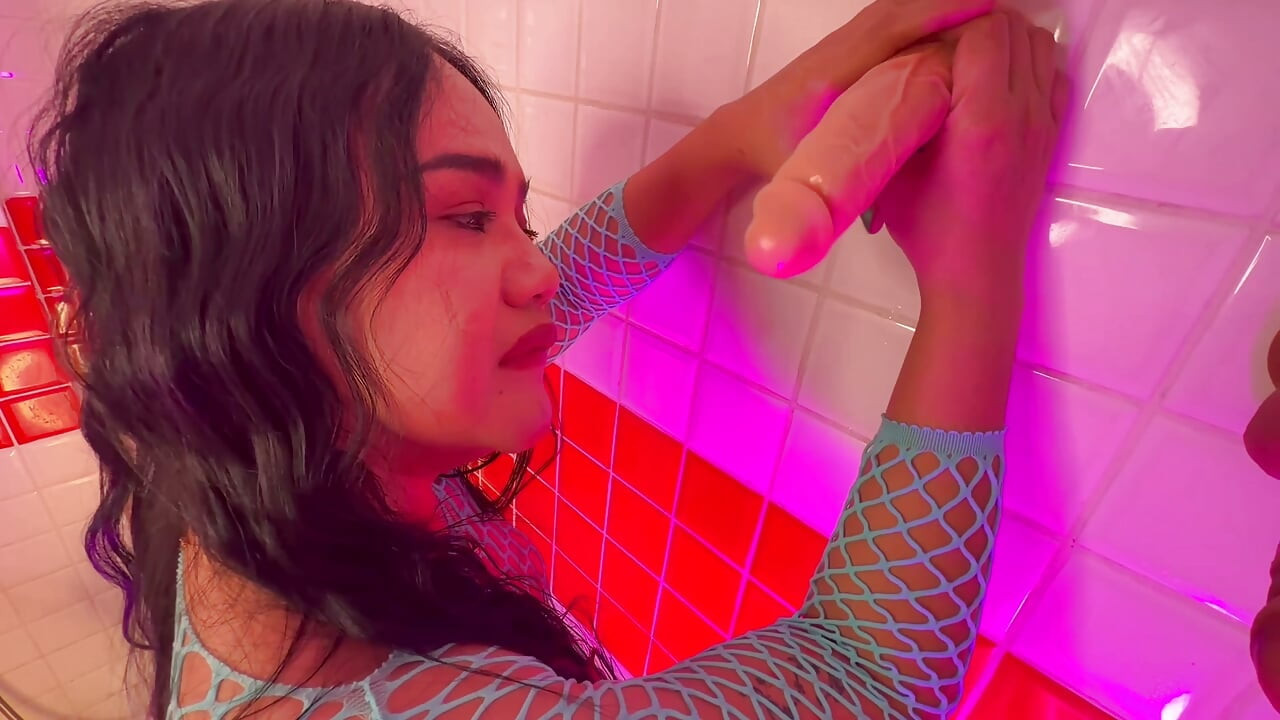 Ladyboy Kae Enjoys Playing with Her Hermaphrodite Features in Sexy Lingerie.