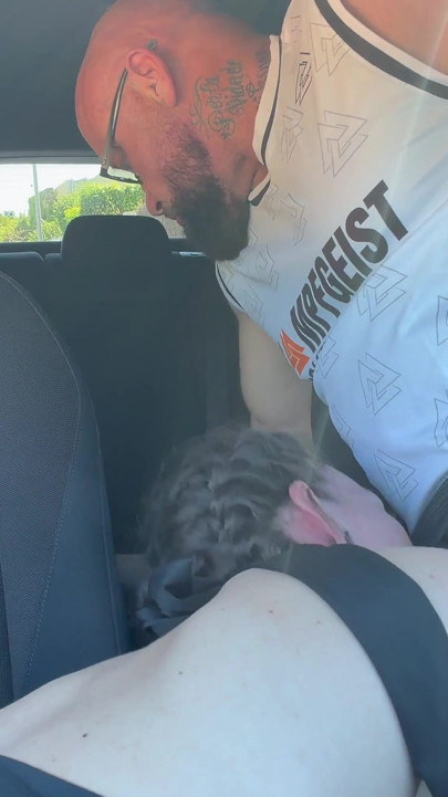 Tattooed MILF Drains Her Man Outdoors and in Car