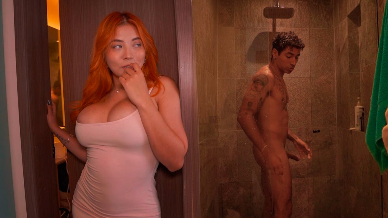 Busty stepmom finally gets to fulfill her fantasy of seeing her stepson's dick!
