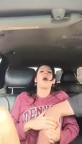 He fingers his wife in the car while driving!