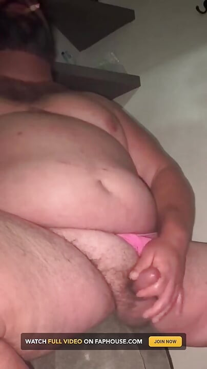 Fat Stepdaddy Smokes and Strokes in Jockstrap