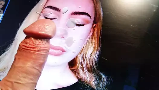 Sarışına yüze boşalma