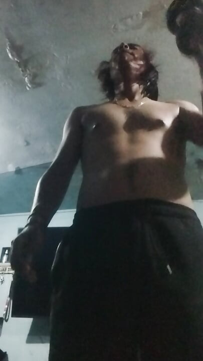 Stepdaddy Exercises Almost Naked
