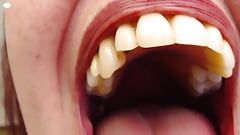 V200 Leccata lingua mordente, denti labbra Da vicino richiesta personalizzata con Dawnskye
