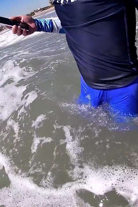 Men and Women on the Beach Get Horny Seeing My Cock in Wet Spandex