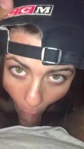 gf sucks cock during blackhawks game