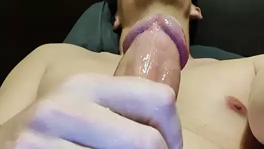 Messy Cock Masturbation With Anal Buttplug In Part 1