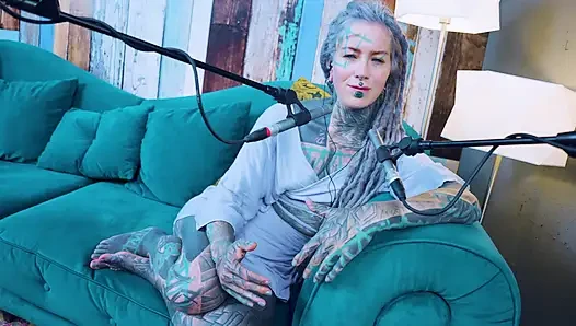 I talk about N - Needed - ASMR podcast SFW talking goth skinny girl dreadlocks tattoo model inked girl