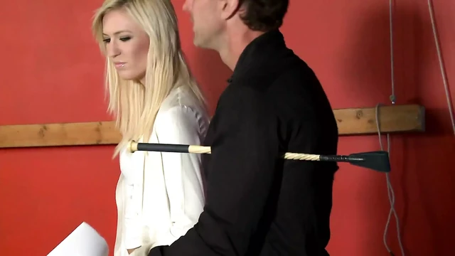 Sadistic Fucker Master Priece dominate blond submissive slut Kelly in dungeon