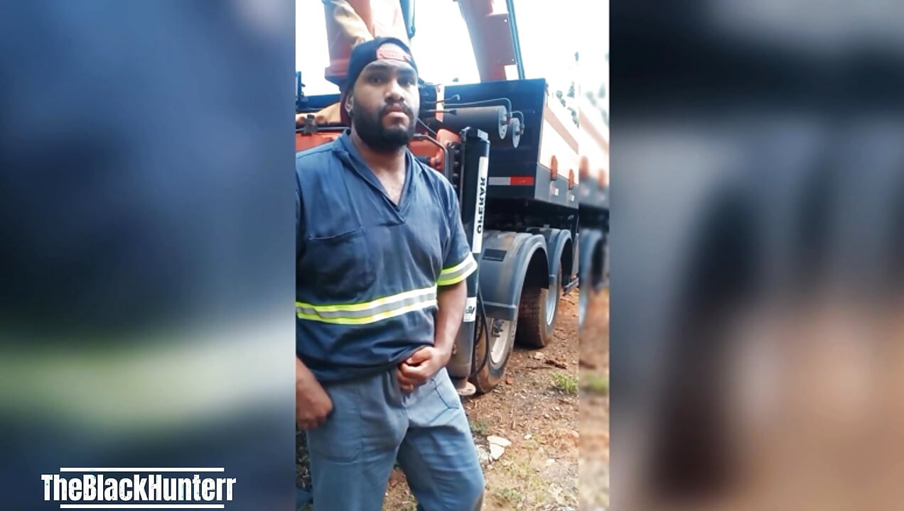 Masturbating on the Construction Site behind the Truck