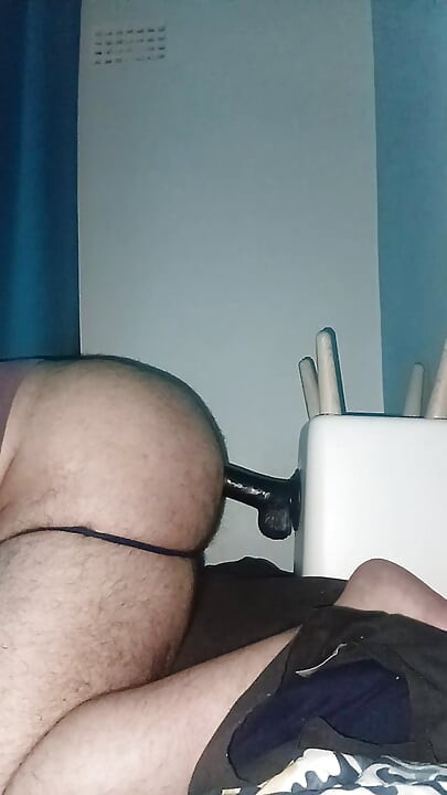 Fucking a fat bbc dildo