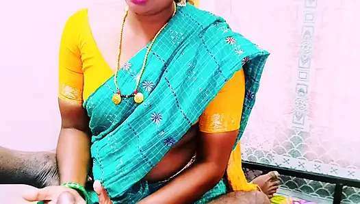 Schönes Sari-Hausmädchen fickt Haus