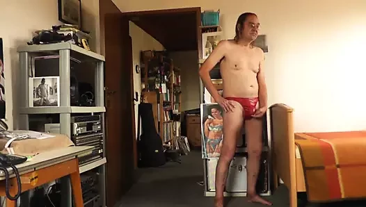 Seksi tüysüz knallrot