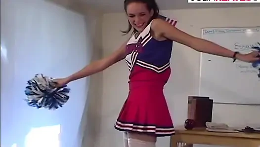 Sexy girl strokes her clit then fingers her pussy