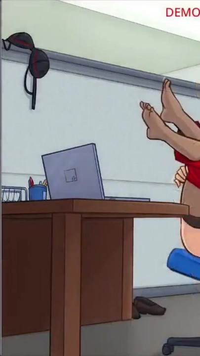 Office girl with big boobs and big ass barely working | Clip 1