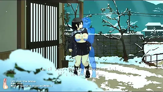 Hentai Game – Massive Tits Babe Rough Sex in Cold Weather