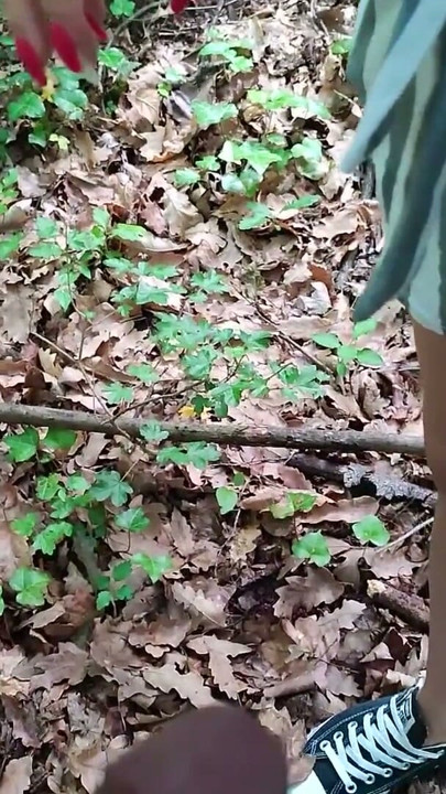 Outdoor Blowjob near the road in the woods and Cum in Mouth! | Clip 2