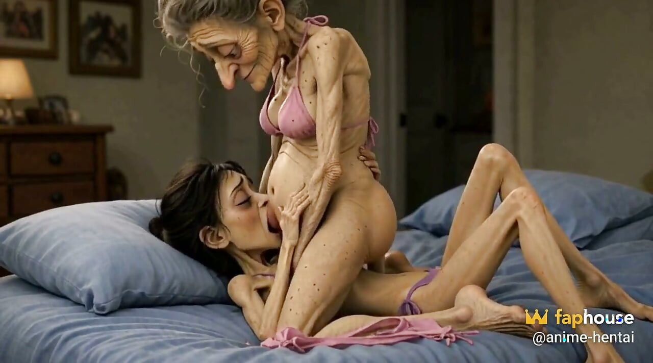 Old Woman Rubs Her Pussy on a Young Woman