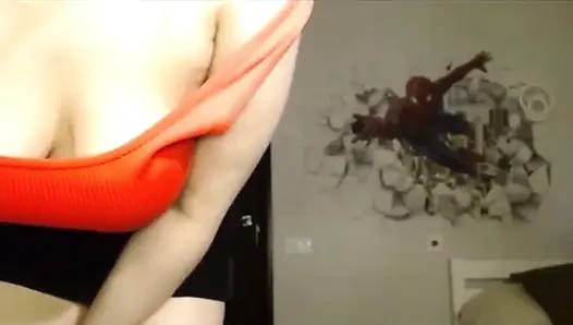 Sexy BBW in Red Thong