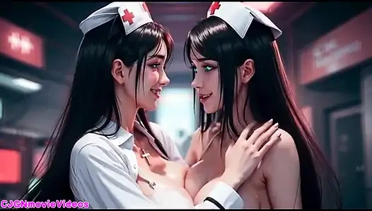 Ratu iblis meminta dua ciuman gadis (animasi Ai)