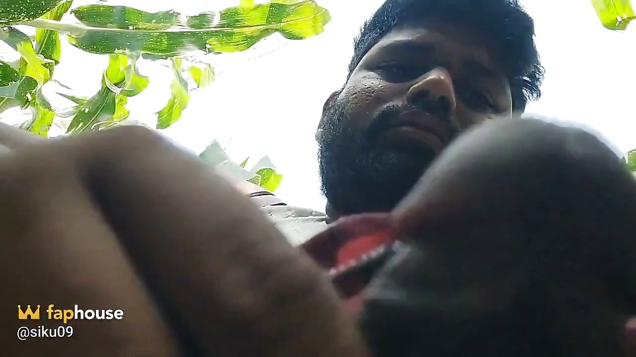 Desi Outdoor Crossdressing Solo Lingerie Play with Farm