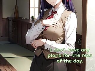 Busty Purple-Haired Schoolgirl Dominates Lucky Classmate 💦