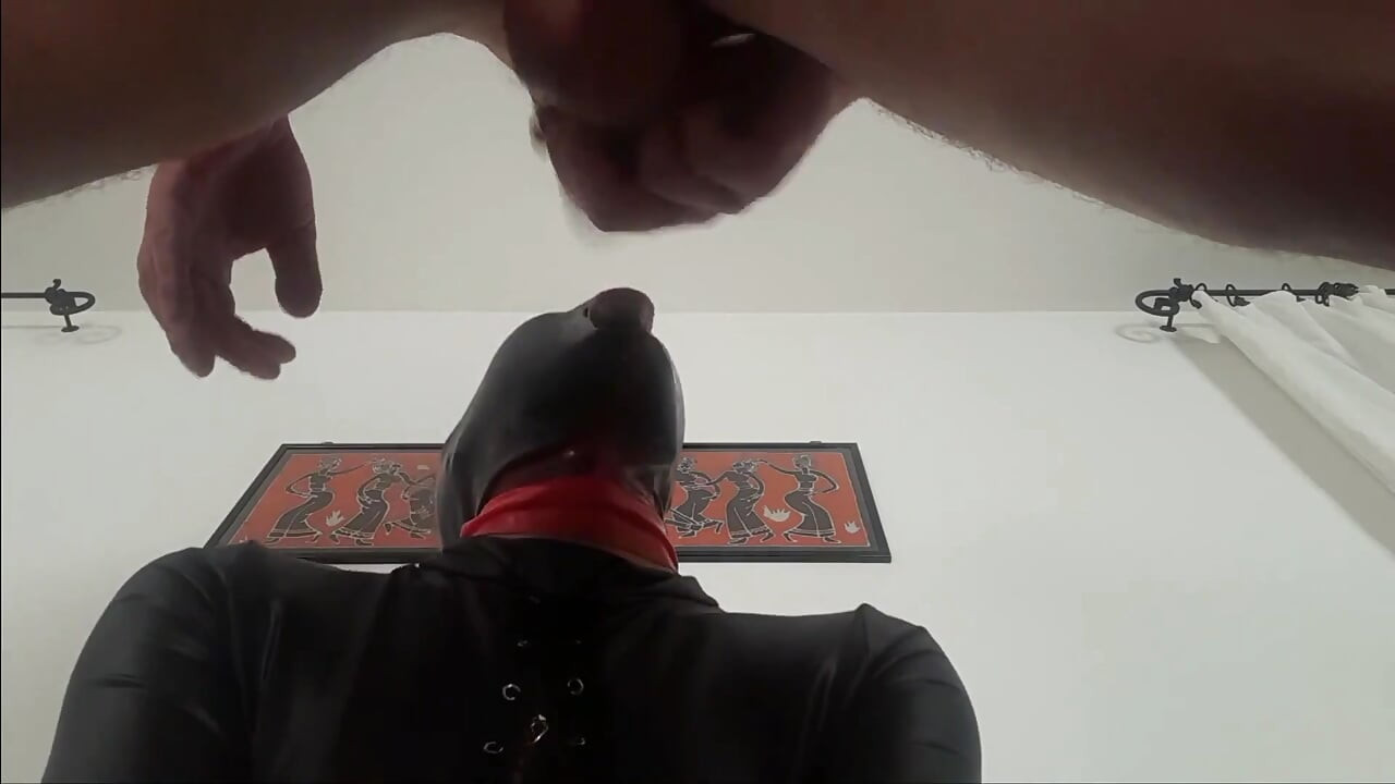 Лаура зв'язана сексуальним одягом, м'яч із кляпом у роті, кільце з кляпом у роті, трах у горло та кремпай