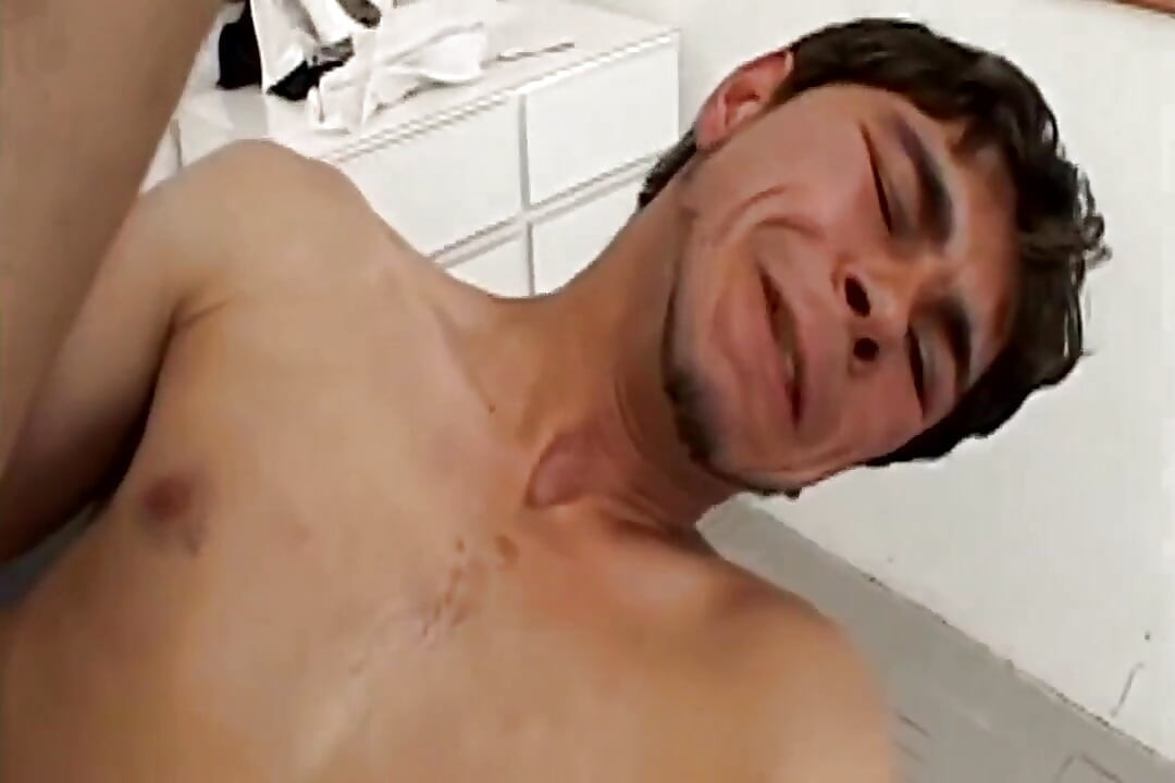 Young Guy Ass Fucked with Condom by Tranny Nurse Cumming in Mouth