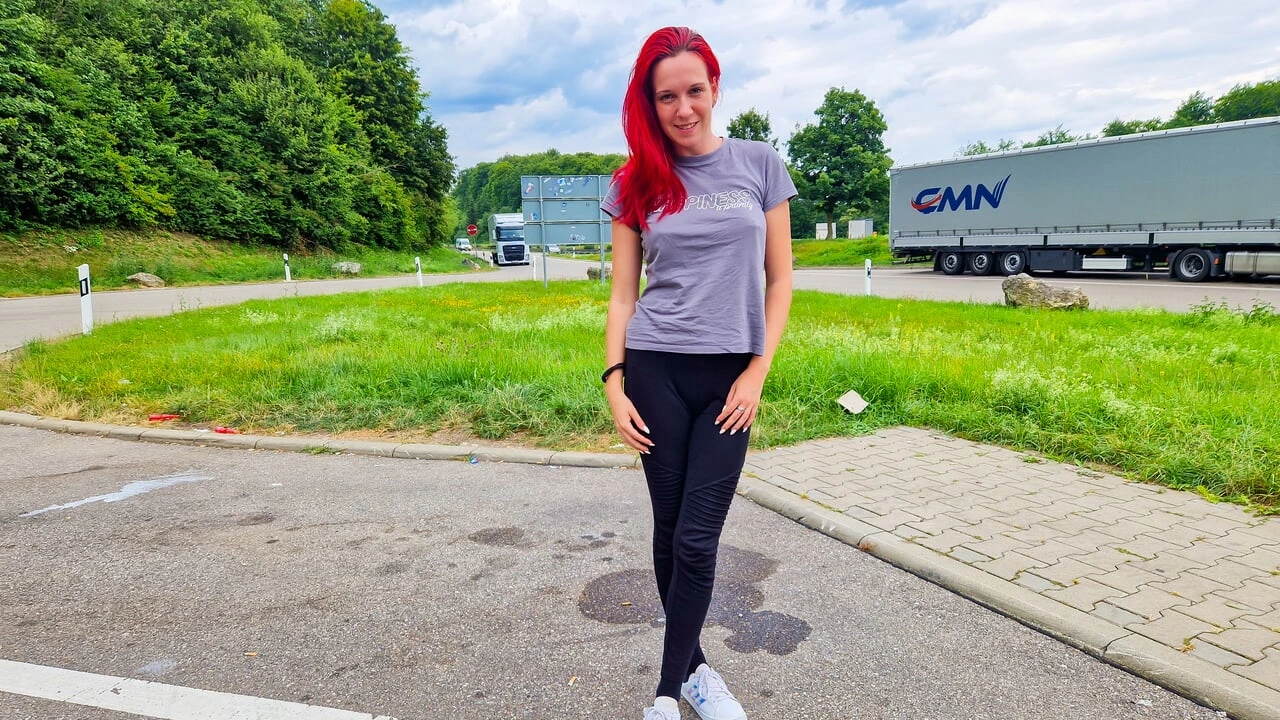 Courage in the parking lot... And I just couldn't resist