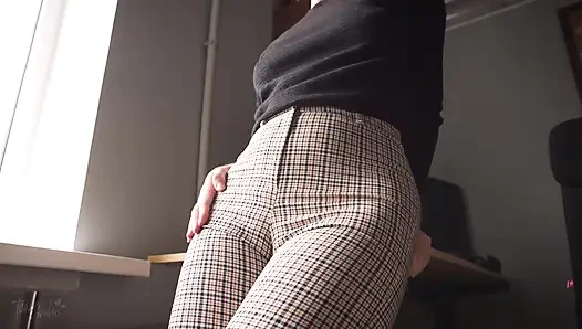 Naughty Coworker Cameltoe Tease And Denial