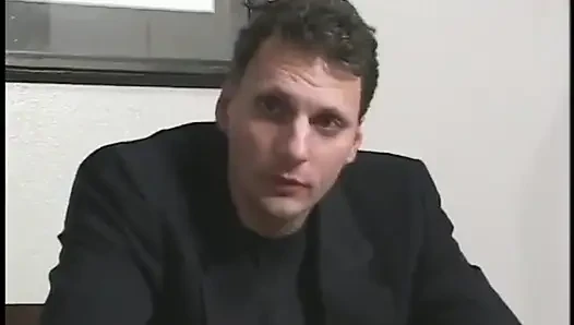 Thin guy titty fucks the sagging milk jugs of a fat cow chick