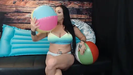 2 пляжных шарика с отсосом, дефляционный отсос