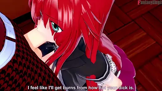 Rias Gremory kütüphanede seks - dxd ntr çılgınlığı serisi